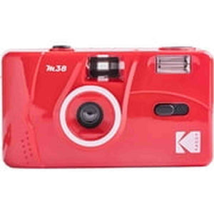 Kodak M38 35mm Film Camera - Focus Free, Powerful Built-in Flash, Easy to Use Flame Scarlet - Used Kodak