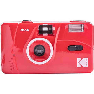 Kodak M38 35mm Film Camera - Focus Free, Powerful Built-in Flash, Easy to Use Flame Scarlet - Used Kodak