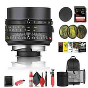Leica Summilux-M 35mm f/1.4 ASPH. Lens Black 11726 + 64GB Memory Card + More Leica
