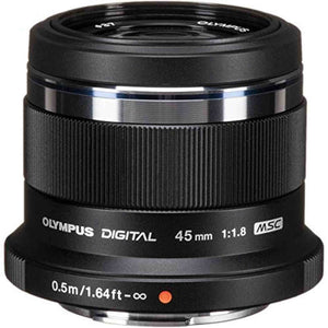 Olympus M.Zuiko Digital 45mm F1.8 Lens, for Micro Four Thirds Cameras Black - Reconditioned Olympus