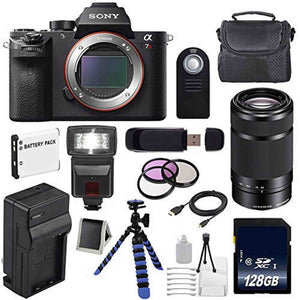 Sony Alpha a7R II Mirrorless Digital Camera International Model + Sony E 55-210mm f/4.5-6.3 OSS E-Mount Lens Black Innovative Bundle