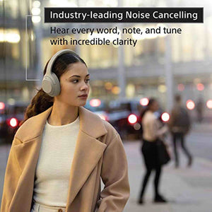 Sony WH-1000XM4 Wireless Industry Leading Noise Canceling Overhead Headphones with Mic for Phone-Call and Alexa Voice Control, Silver - Reconditioned Sony