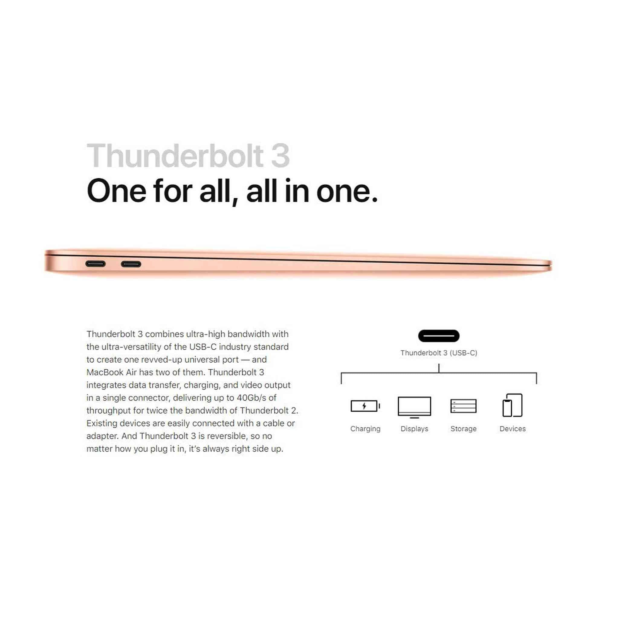 Apple 13.3" MacBook Air Newest Model 2018 | Gold | 256 GB | Bundle06 Apple