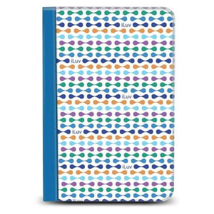 ILUV Iak503Blu Kindle R Fire Festival Notebook Folio Case Blue iLuv