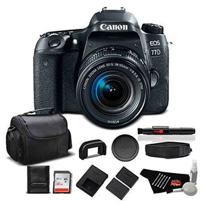 Canon EOS 77D DSLR Camera with 18-55mm Zoom Lens 24.2 MP CMOS - Standard Bundle - International Version Canon