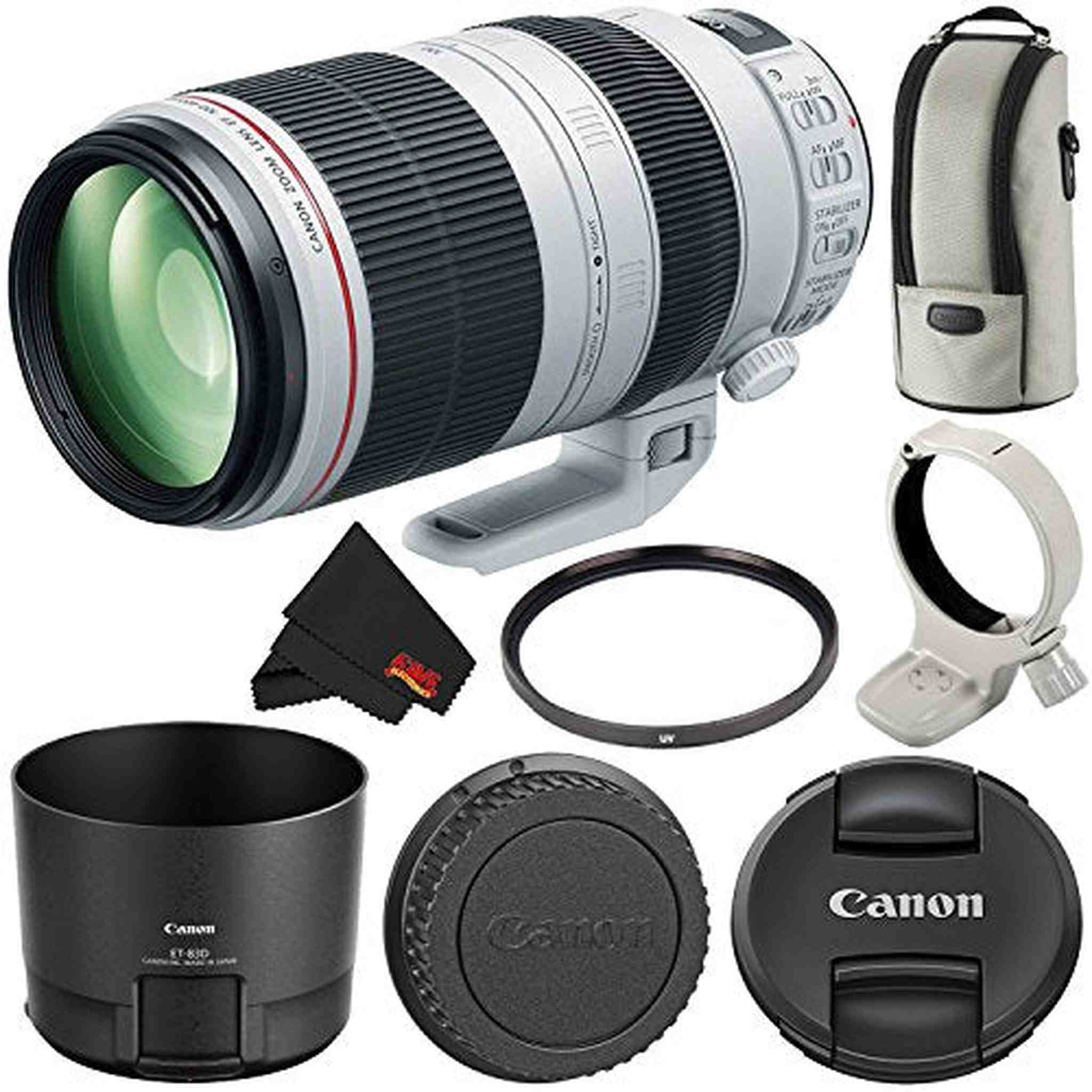 Canon EF 100-400mm f/4.5-5.6L IS II USM Lens Intl Version No Warranty Starter Bundle