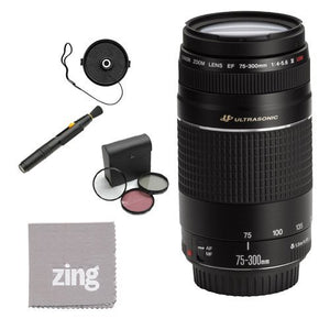 Canon EF 75-300mm f/4-5.6 III USM Telephoto Zoom Lens for Canon SLR Cameras Super Accessory Saver Kit Canon