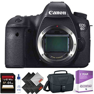 Canon EOS 6D DSLR Camera Body Only - Open Box + 64GB Memory Card + 1 Year Warranty Canon