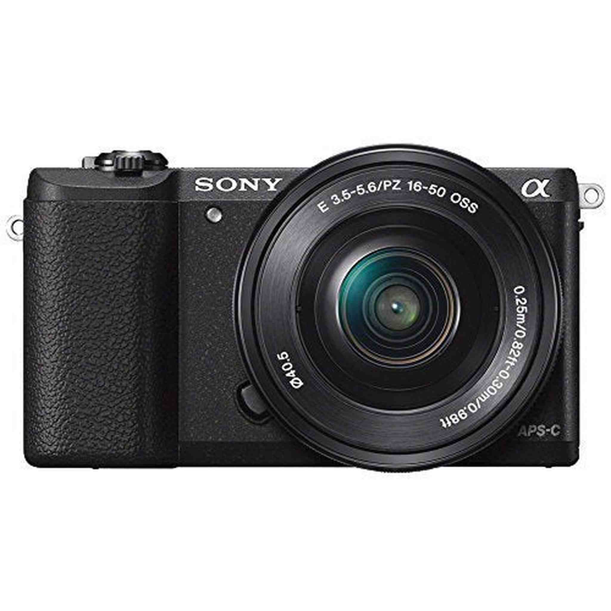 Sony Alpha a5100 Mirrorless Digital Camera with 16-50mm Lens Black + Sony E 55-210mm f/4.5-6.3 OSS E-Mount Lens 144GB
