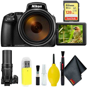 Nikon COOLPIX P1000 Digital Camera + 128GB Sandisk Extreme Memory Card Base Bundle International Model Nikon