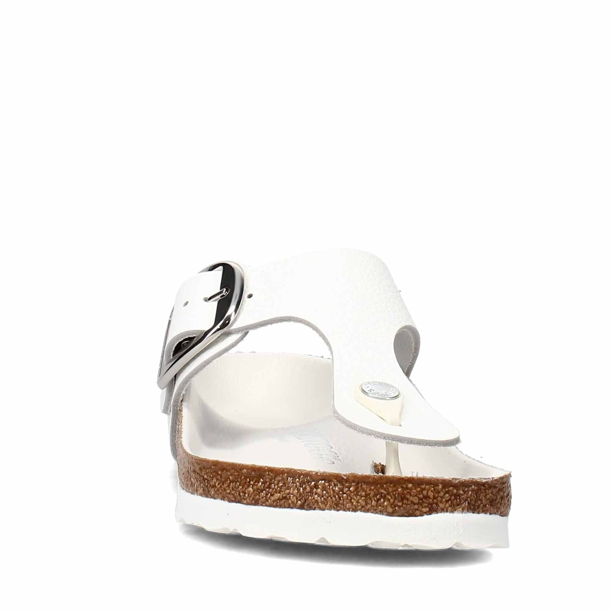 Birkenstock Women's Gizeh Big Buckle Sandals, White, 7 Medium US
