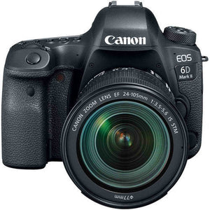 Canon EOS 6D Mark II DSLR Camera with 24-105mm f/3.5-5.6 Lens International Model 1897C021 W/Bag, Extra Battery, LED - Used Canon