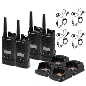 4 x Motorola RMU2080d On-Site 2-Way Radio with Display - 4 Pack With Mic Bundle