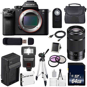 Sony Alpha a7S II a7S Mark II a7SII ILCE7SM2/B Mirrorless Digital Camera International Model + Sony E 55-210mm f/4.5-6 Lens Graphic Bundle Sony