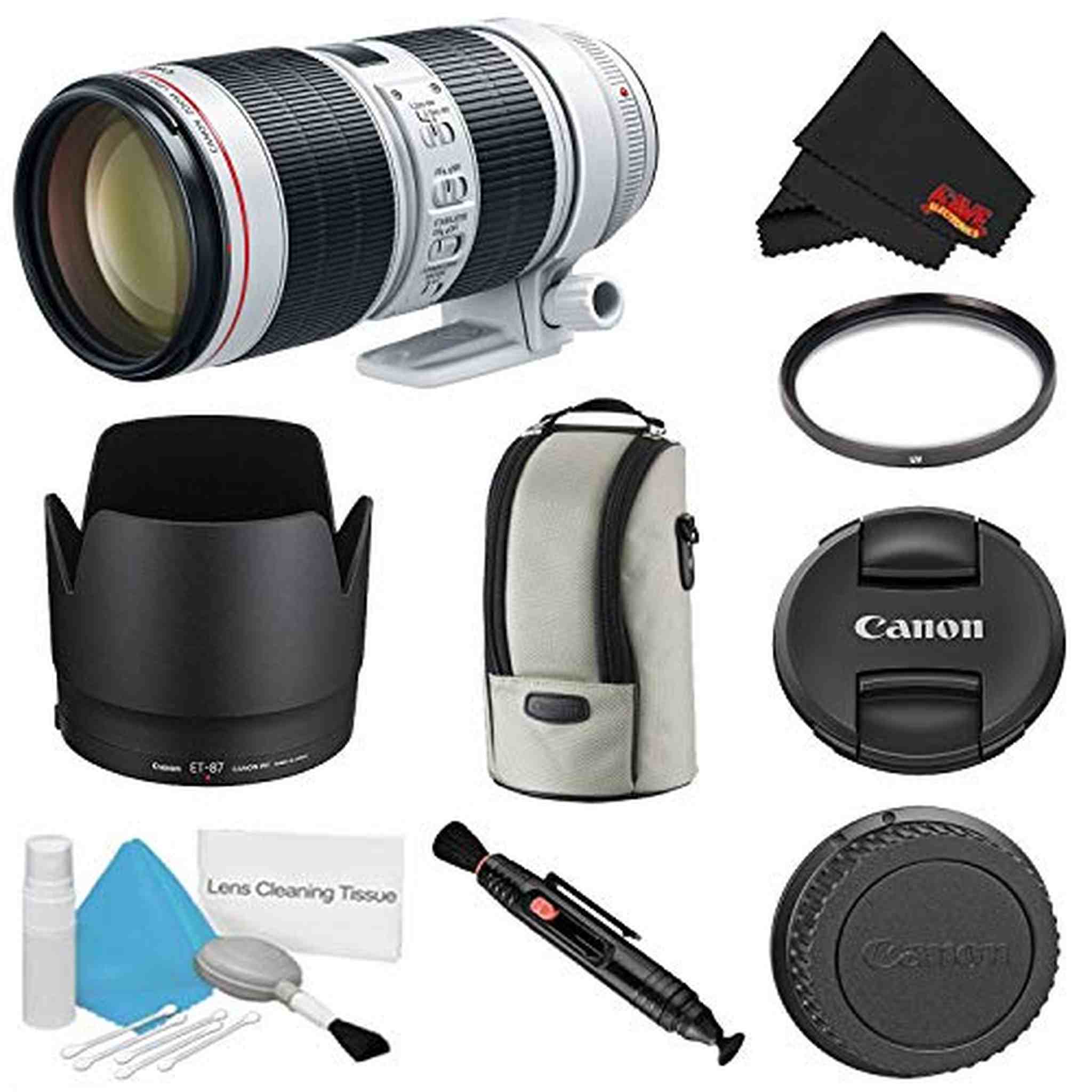 Canon EF 70-200mm f/2.8L is III USM Lens Bundle w/UV Filter International Model
