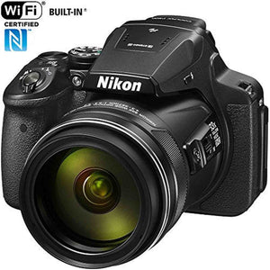Nikon COOLPIX P900 16MP Zoom Digital Camera with 83x Optical Zoom, Built-in Wi-Fi and NFC Black Renewed - Reconditioned Nikon