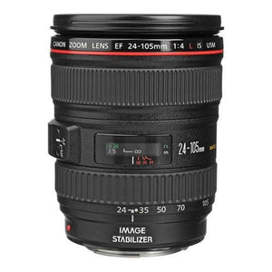 Canon EF 24-105mm f/4L IS USM AutoFocus Wide Angle Telephoto Zoom Lens - White Box Bulk Packaging - Used Canon