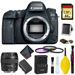 Canon EOS 6D Mark II DSLR Camera Body Only Complete Kit International Model w/Canon EF 85mm f/1.8 USM Lens - International Model - Used Canon