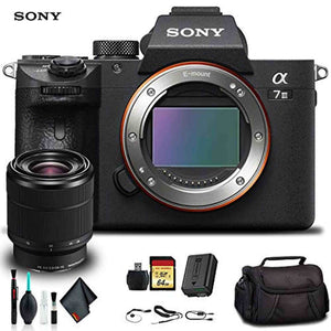 Sony Alpha a7 III Mirrorless Camera with 28-70mm Lens ILCE7M3K/B with Soft Bag, 64GB Memory Card, Card Reader, Plus Esse - Used Sony