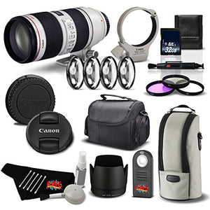 Canon EF 70-200mm f/2.8L is II USM Telephoto Zoom Lens 2751B002 Premium Bundle- International Version Canon