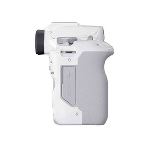 Canon EOS R50 Mirrorless Vlogging Camera Body Only/White , RF Mount, 24.2 MP, 4K Video, DIGIC X Image Processor, Subject Detection & Tracking, Compact, Smartphone Connection, Content Creator Canon