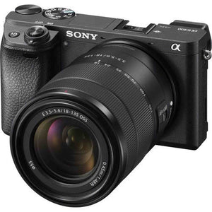 Sony Alpha a6300 Mirrorless Camera W/ 18-135mm Lens ILCE-6300M/B, Lens Filters, 2x Extra Batteries, Rode Mic, LED Light, External HD Monitor, 2x 64GB Memory Card, Plus Essential Accessories Sony