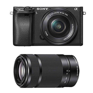 Sony Alpha a6300 Mirrorless Digital Camera with 16-50mm and 55-210mm Lenses Kit Black International Model Sony