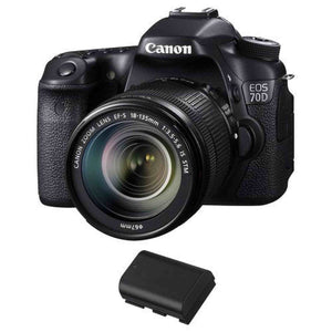 Canon EOS 70D 20.2 MP Digital SLR Camera with Dual Pixel CMOS AF and EF-S 18-135mm F3.5-5.6 IS STM Kit - International V - Used Canon