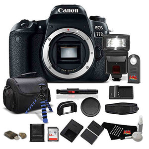 Canon EOS 77D DSLR Camera Body Only 24.2 MP CMOS - Pro Bundle - International Version Canon