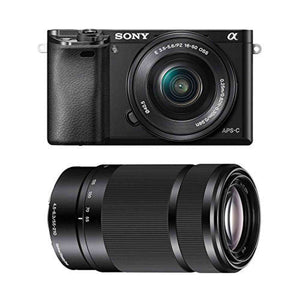 Sony Alpha A6000 Wi-Fi Digital Camera & 16-50mm Lens with E-Mount 55-210mm f/4.5-6.3 OSS Zoom Lens Sony