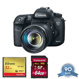 Canon EOS 7D Mark II DSLR Camera with 18-135mm f/3.5-5.6 is USM Lens & W-E1 Wi-Fi Adapter with Memory Card - Renewed - Reconditioned Canon