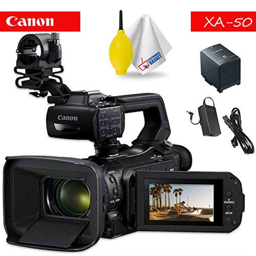 Canon XA50 Professional UHD 4K Camcorder Base Accessory Bundle