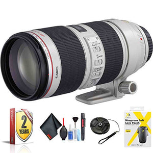 Canon EF 70-200mm f/2.8L is II USM Lens for Canon EF Mount + Accessories International Model with 2 Year Warranty