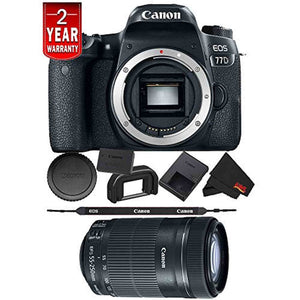 Canon EOS 77D DSLR Digital Camera Body Only International Model Bundle + Canon 55-250 STM Lens Canon