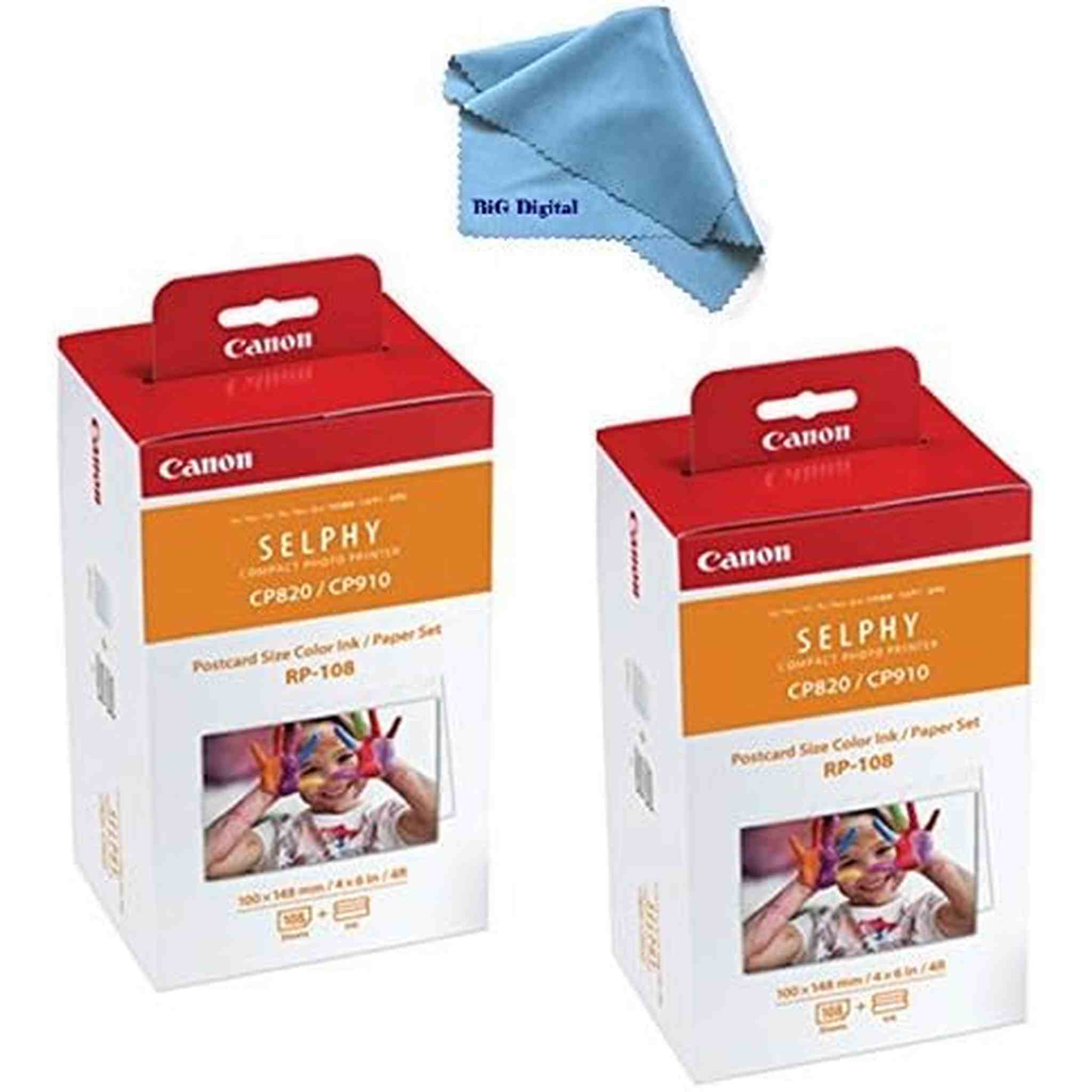 2 Pack Canon RP-108 High-Capacity Color Ink/Paper Set Designed for SELPHY Photo Canon