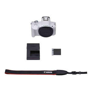 Canon EOS R50 Mirrorless Vlogging Camera Body Only/White , RF Mount, 24.2 MP, 4K Video, DIGIC X Image Processor, Subject Detection & Tracking, Compact, Smartphone Connection, Content Creator Canon