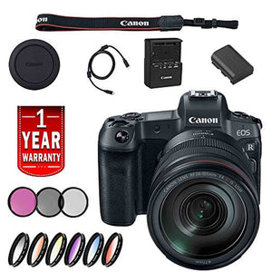 Canon EOS R Mirrorless Digital Camera International Model W/ 24-105 Lens Base Bundle With More - Used Canon