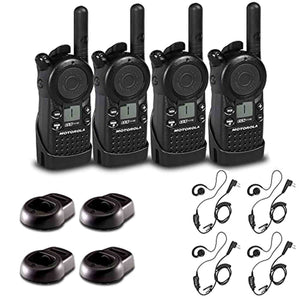 4 x Motorola CLS1110 UHF 1W 1-Channel 2-Way Radio - 4 Pack With Mic Bundle Motorola Solutions