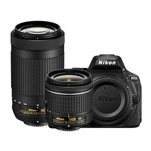 Nikon D5600 Digital SLR Camera with 18-55mm VR & 70-300mm DX AF-P Lenses - Renewed - Reconditioned Nikon