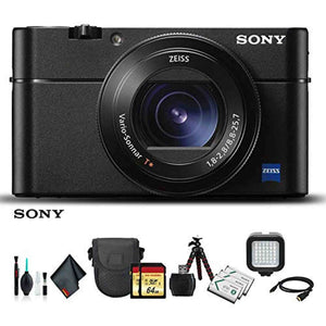 Sony Cyber-Shot DSC-RX100 VA Camera DSC-RX100M5A/B with Soft Bag, Tripod, 2X Extra Batteries, LED Light, 2X 64GB Memory - Used Sony