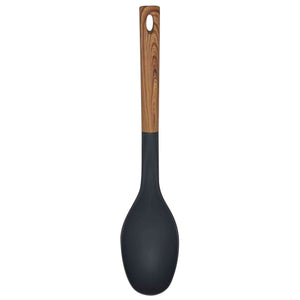 Bene Casa - Black Spoon with Wood Like Handle, Heat Resistant Bene Casa