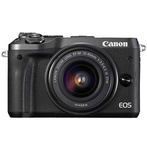 Canon mirrorless Single-Lens Camera EOS M6 Lens kit Black EF-M15-45mm F3.5-6.3 is STM- International Version No Warranty - Used Canon