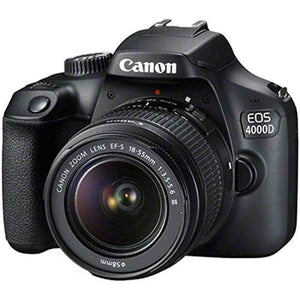 Canon EOS 4000D / Rebel T100 DSLR Camera With 18-55mm Lens + Sandisk Extreme Pro 64GB Card + Creative Filters + EOS Camera Bag + 6AVE Cleaning Set, + More International Model - Reconditioned Canon