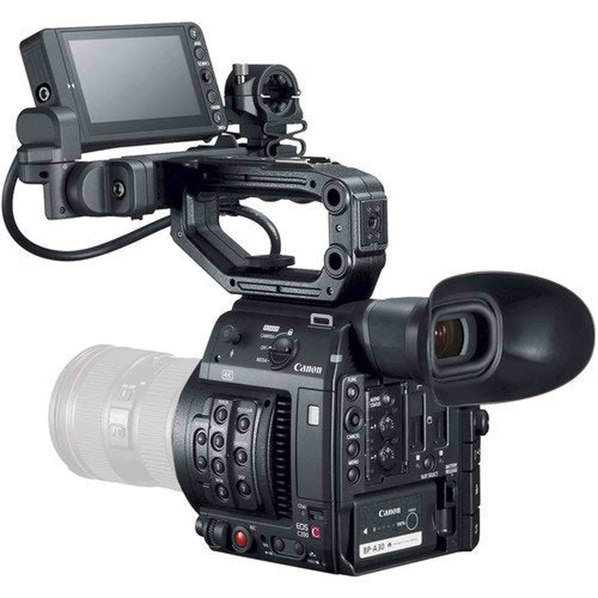 Canon EOS C200 Cinema Camera 2215C002 & 17-55MM Lens with 2 Memory Cards, 2 Extra Batteries, Mic, Case, Led Light, Exter
