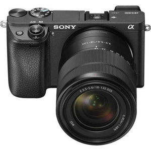 Sony Alpha a6300 Mirrorless Camera W/ 18-135mm Lens ILCE-6300M/B, Lens Filters, 2x Extra Batteries, Rode Mic, LED Light, External HD Monitor, 2x 64GB Memory Card, Plus Essential Accessories Sony