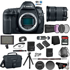 Canon EOS 5D Mark IV Full Frame DSLR Camera Body - Bundle with Canon EF 24-105mm f/3.5-5.6 is STM Lens + Tripod + LED Li Canon