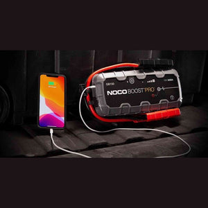 NOCO Boost Pro GB150 3000A UltraSafe Car Battery Jump Starter, 12V Battery Pack, Battery Booster, Jump Box, Portable Charger and Jumper Cables for 9.0L Gasoline and 7.0L Diesel Engines NOCO