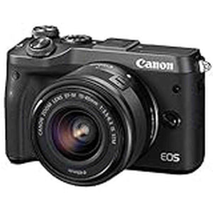 Canon mirrorless Single-Lens Camera EOS M6 Lens kit Black EF-M15-45mm F3.5-6.3 is STM- International Version No Warranty - Used Canon