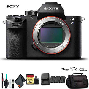 Sony Alpha a7S II Mirrorless Camera ILCE7SM2/B With Soft Bag, Additional Battery, 64GB Memory Card, Card Reader , Plus Essential Accessories Sony