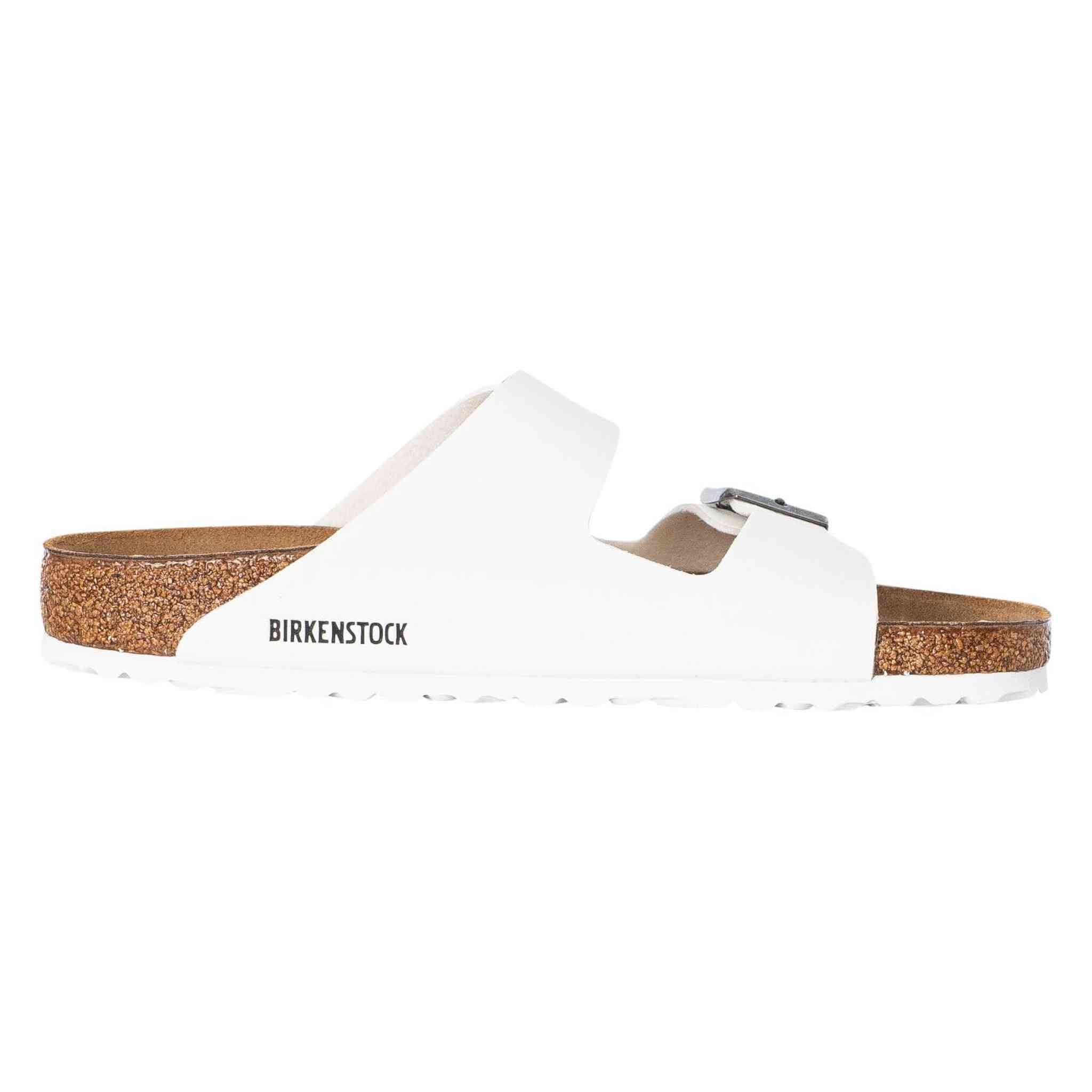 Birkenstock Women's Arizona Birko-Flo White Birko-Flor Sandals - 41 R EU US Men EU's 8-8.5, US Women EU's 10-10.5